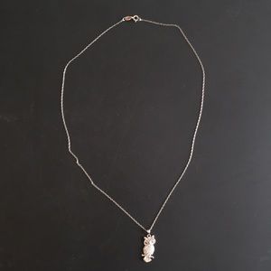 sterling silver owl necklace